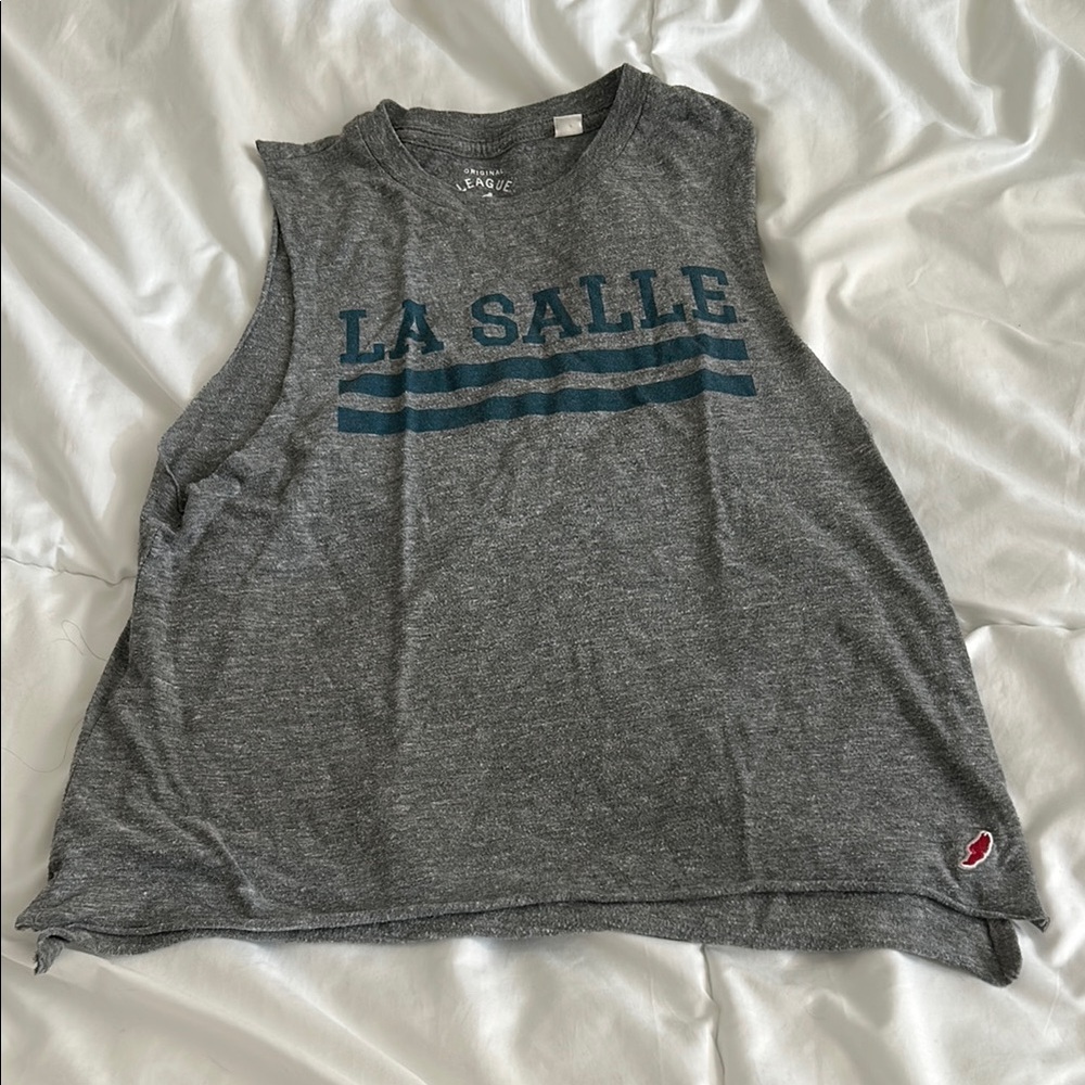 Gray Sleeveless La Salle Top